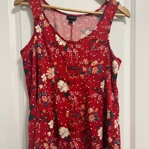 Torrid Red Floral Women's Top